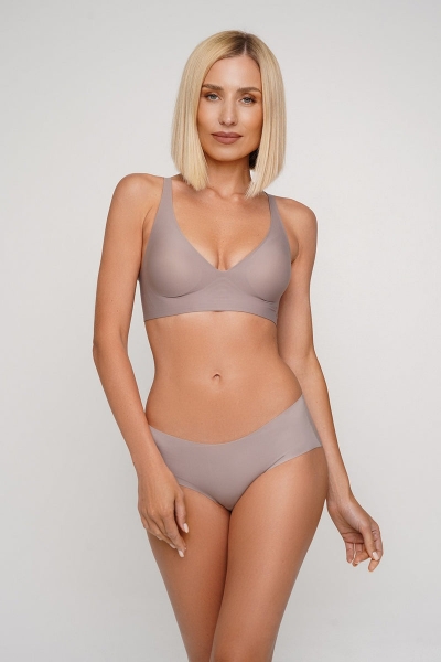 Безшовний бюстгальтер з вкладишами ГТ002БВ coffee2