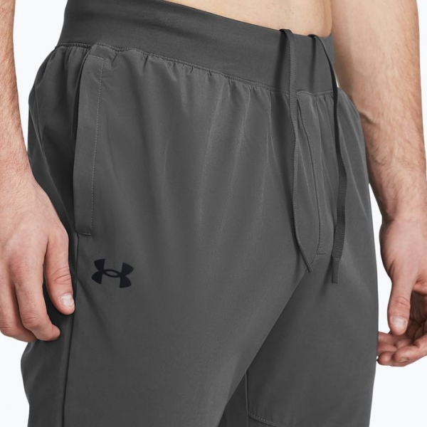 Чоловічі еластичні джоггери Under Armour Stretch Woven Joggers на застібці-блискавці/чорні 4