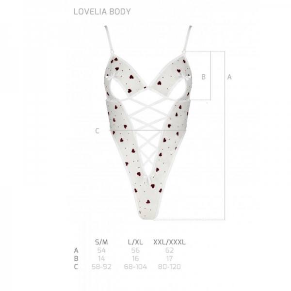 Еротичне боді LOVELIA BODY white S/M - Passion Еротичне боді LOVELIA BODY white S/M - Passion