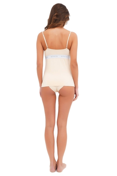 Майка с брендированной резинкой AU-202001 nude