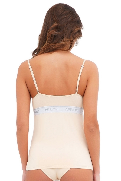 Майка с брендированной резинкой AU-202001 nude