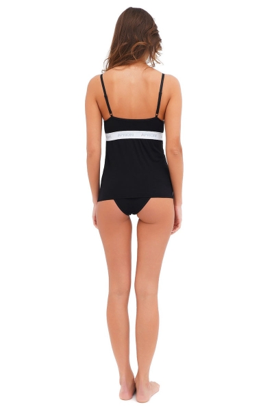 Майка с брендированной резинкой AU-202002 black