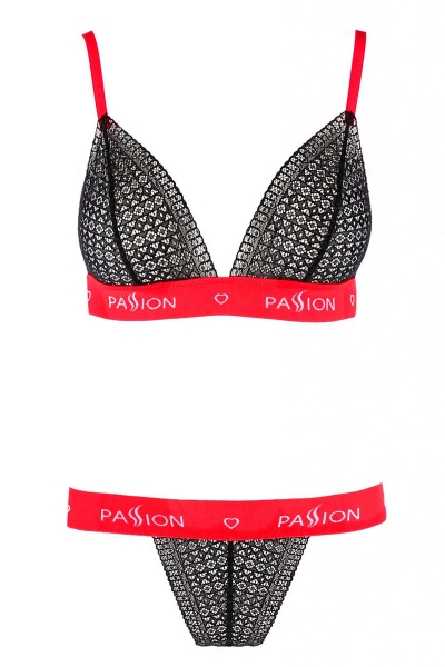 Кружевной комплект Glamiss black/red