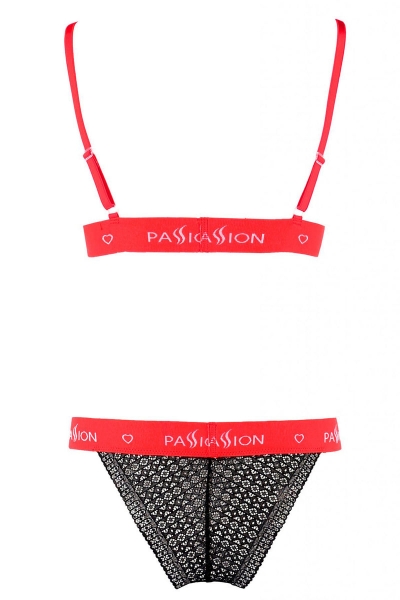 Кружевной комплект Glamiss black/red