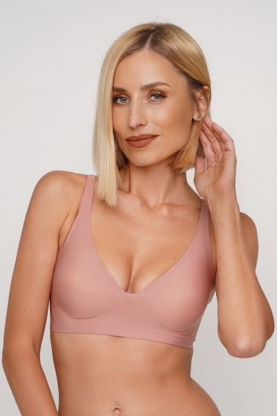 Безшовний бюстгальтер з вкладишами ГТ002БВ rose0