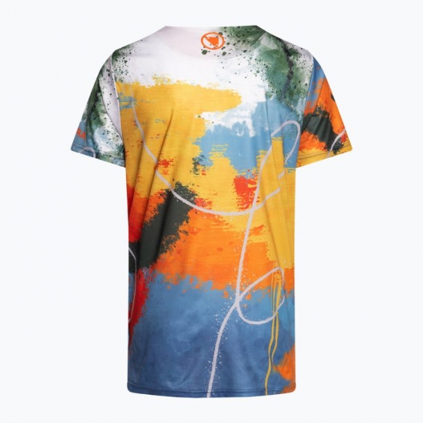 Дитяча велофутболка Endura Singletrack Core гірчичного кольору 2