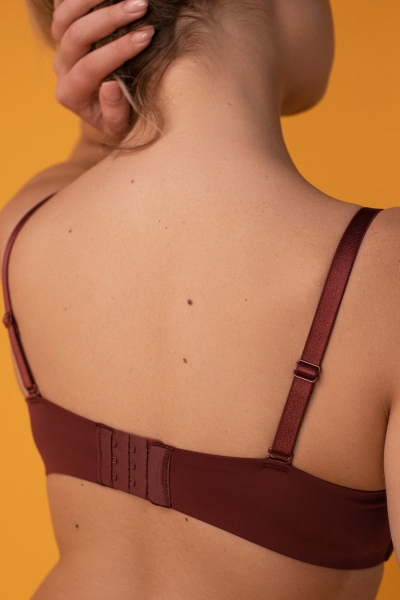 Гладкий бюстгальтер балконет SLZ19801225/225С burgundy2