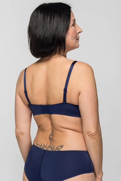 Гладкий бюстгальтер балконет SLZ19801225/225С dark blue2