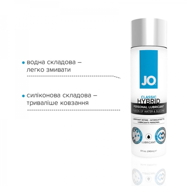 Густий лубрикант водно-силіконовий System JO Classic Hybrid (240 мл) без парабенів, гліцерину і масел Густий лубрикант водно-силіконовий System JO Classic Hybrid (240 мл) без парабенів, гліцерину і масел
