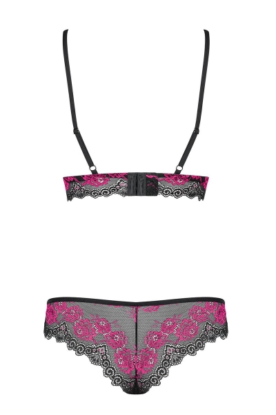 Эротический комплект с малиновым кружевом Tulia