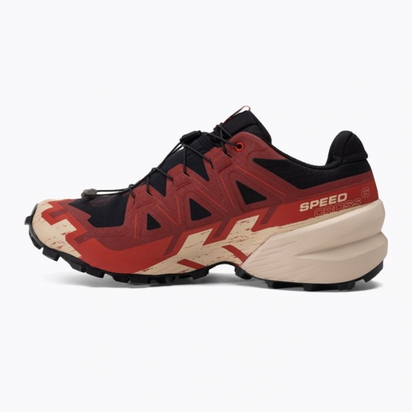 Кросівки для бігу чоловічі Salomon Speedcross 6 GTX black/red dahlia/poppy red 5