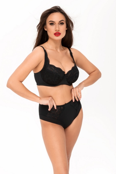 Напівдубльований бюстгальтер з мереживом 5186 Olga black4