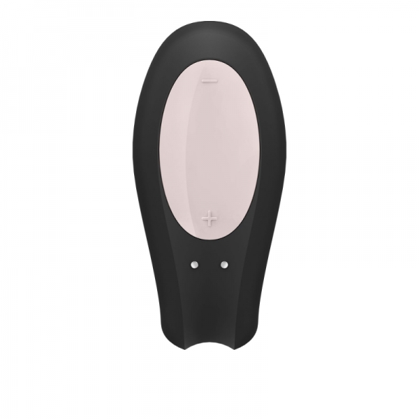 Смарт-вібратор для пар Satisfyer Double Joy чорний із широким кліторальним стимулятором Смарт-вібратор для пар Satisfyer Double Joy чорний із широким кліторальним стимулятором