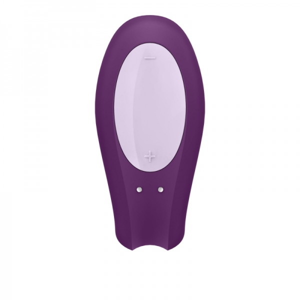 Смарт-вібратор для пар Satisfyer Double Joy, фіолетовий з широким кліторальним стимулятором