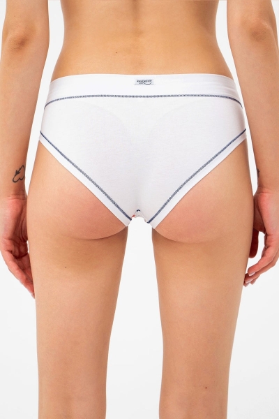 Трусики слип с принтом 6034d white