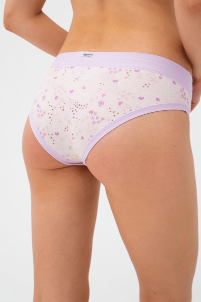 Трусики слип с принтом 6356d lilac