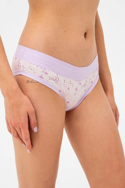 Трусики слип с принтом 6356d lilac