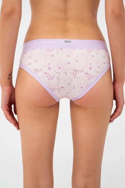 Трусики слип с принтом 6356d lilac
