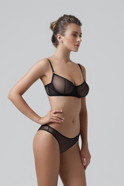 Высокие трусики бразилиана из сетки 24202301 Basic Black