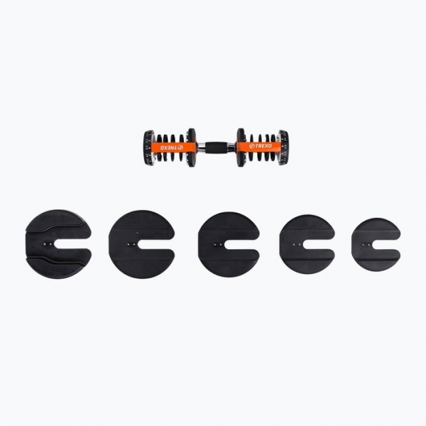 Гантель регульована TREXO чорна ADT-24 24 кг 6