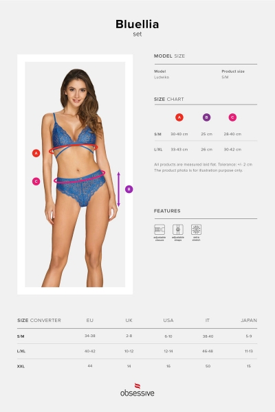 Эротический комплект из кружева Bluellia