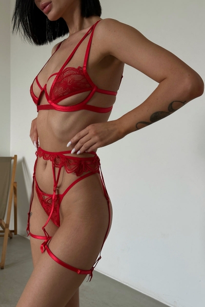 Кружевной бюстгальтер 10007810 Japan red