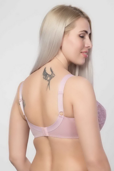 Напівдубльований бюстгальтер з мереживом 1703/200 lila2