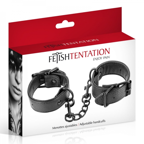 Наручники Fetish Tentation Adjustable Handcuffs, регульовані, знімний ланцюжок з карабінами Наручники Fetish Tentation Adjustable Handcuffs, регульовані, знімний ланцюжок з карабінами