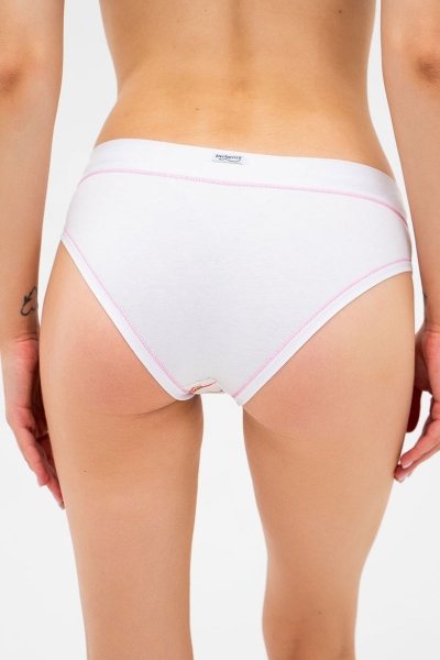 Трусики слип с принтом 6200d white