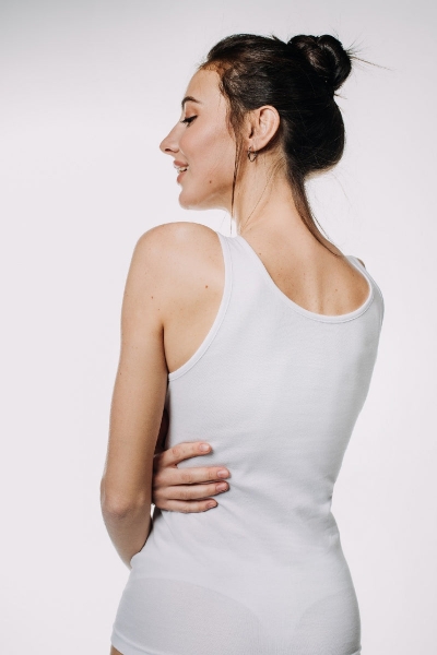 Хлопковая майка на широких бретелях L005t Lily