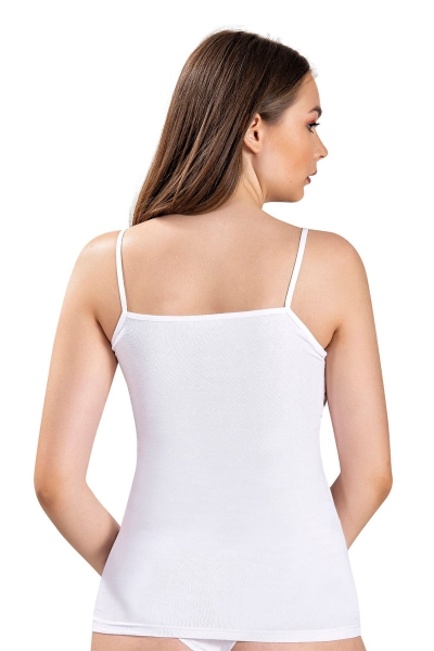 Хлопковая майка с кружевом 615 ecru