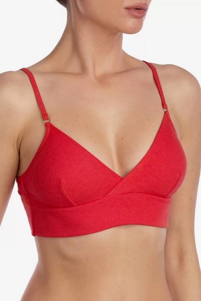 Бра-топ у рубчик Кастела БМ44 red0