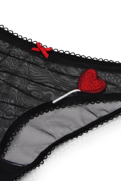 Комплект белья с вышивкой 610184491 black