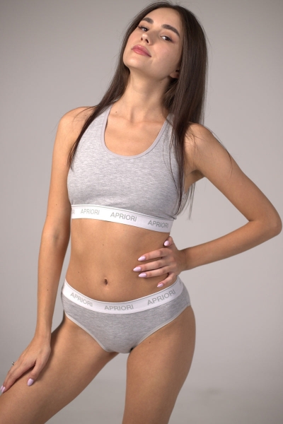 Комплект белья с логотипом Sport AU-200139 gray