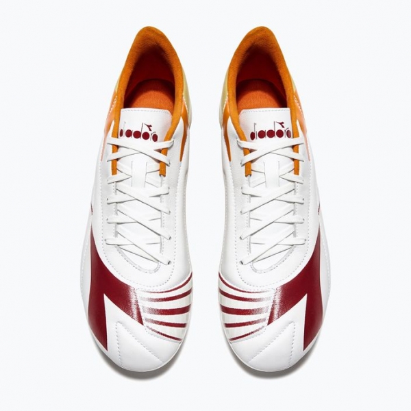 Кросівки футбольні чоловічі Diadora Maximus LT SLP12 white/chili pepper/russet orange 3
