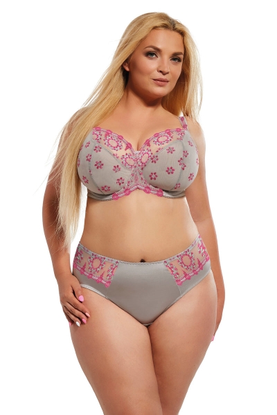 М'який бюстгальтер з вишивкою Fortuna grey2