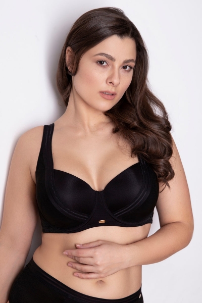 Бюстгальтер балконет с формованной чашкой 12058 Eclat black