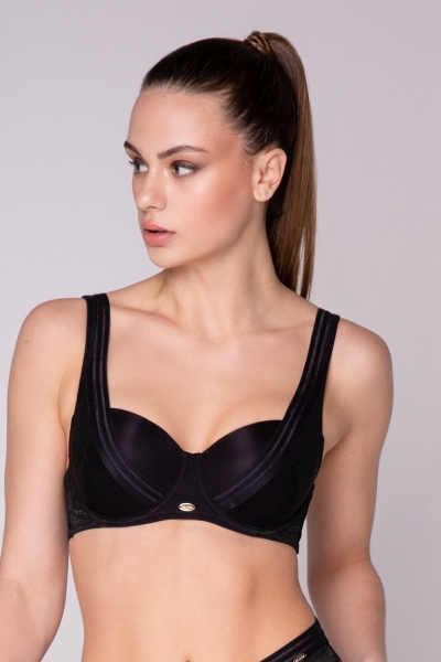 Бюстгальтер балконет с формованной чашкой 12058 Eclat black