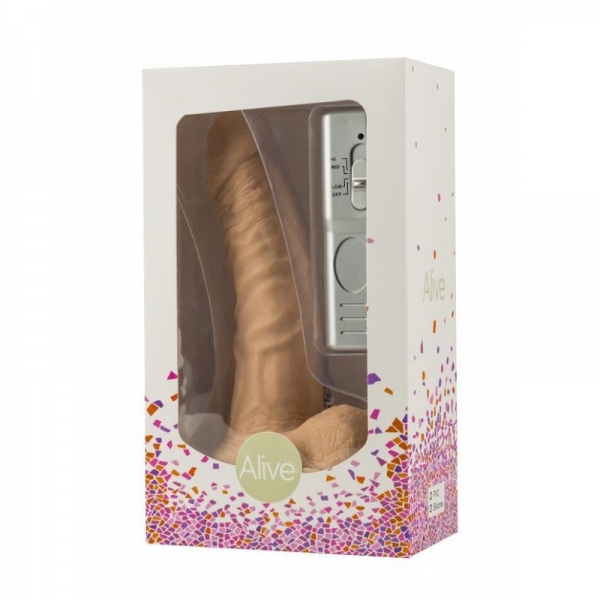 Фалоімітатор з вібрацією Alive Dr.No, ПВХ, діаметр 4,6см