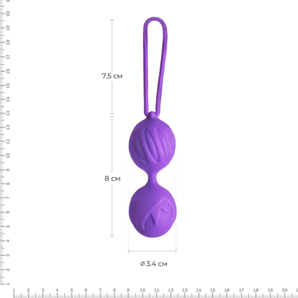 Вагінальні кульки Adrien Lastic Geisha Lastic Balls Mini Violet (S), діаметр 3,4 см, вага 85гр